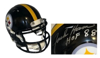 Jack Ham Signed Pittsburgh Steelers Speed Mini Helmet JSA HOF 88 Insc - Image 1 of 2