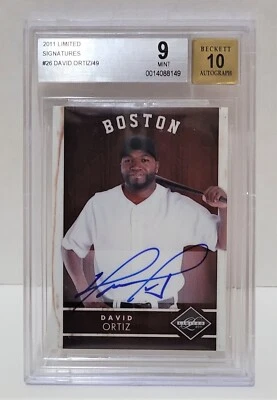 Panini Limited Signatures 2011 David Ortiz 09/49 #26 - BGS 9 como nuevo automático 10 HOF Foto 1 de 2
