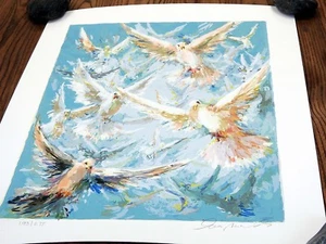Eva Makk RARE Original Limited Edition FREE BIRD UNFRAMED SIGN Serigraph COA - Picture 1 of 7