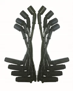 Moroso 51534 Ultra Ignition Plug Wire Set GM LS 97-07 11" Sleeved 90° Boot Black - Picture 1 of 3