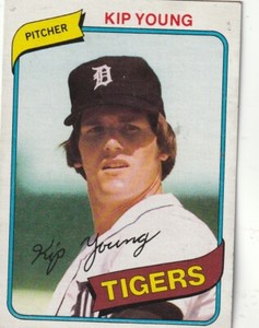 FREE SHIPPING-NRMINT-1980 Topps Kip Young #251 PLUS TIGERS BONUS CARDS