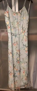 S. Oliver Kleid lang Maxikleid Trägerkleid Kofferkleid blau Gr 40 Muster Floral - Bild 1 von 5