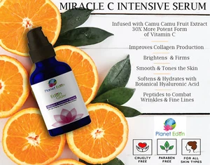 Suero de vitamina C con extracto de camu camu - 200% más potente vitamina C para las arrugas - Imagen 1 de 4