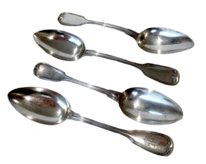 EUGEN MARCUS 2 PR 8.20z GERMAN STERLING Vintage SPOONS - Picture 1 of 7