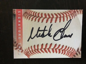Tarjeta autografiada de los Seattle Mariners/Texas Rangers MITCH GARVER firma punto dulce - Imagen 1 de 1