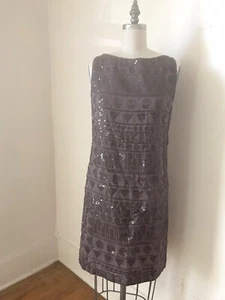 Suzi Chin For Maggy Boutique Silk /Cotton blend Dress Size 4 NWOT Art deco !! - Picture 1 of 5