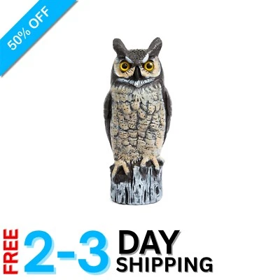 16-Inch Lifelike Great Horned Owl Decoy - Effective Pest Control for Gardens - Image 1 of 4