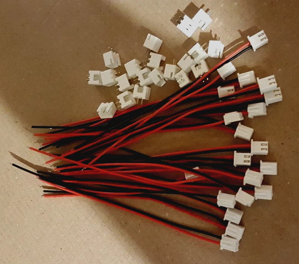  20 Stück (10 Sets) 2Pin XH 2.54 Mini Micro JST Stecker 10cm Kabel + Buchse - Bild 1 von 1