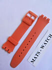 Swatch + Band Silicone + New Gent +ASUOO701 Orangy Pink Rebel / New