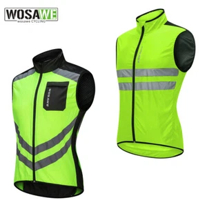 WOSAWE Gilet Ciclismo Antivento Giacca Senza Maniche MTB Bici Equitazione Gilet Riflettente - Foto 1 di 9