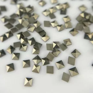 100pcs 1.2x1.2~2x2mm Square Flat Back Loose Natural Marcasite Stone For DIY - Picture 1 of 3