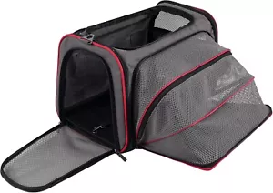 Expandable Extra small Dog/Medium Cat Carrier Soft-Sided Portable up to 15lb TSA - Picture 1 of 16