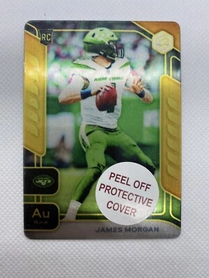 2020 Panini Elements James Morgan 20/91 Rookie Gold AU Metal Parallel SP NY Jets - Image 1 of 3