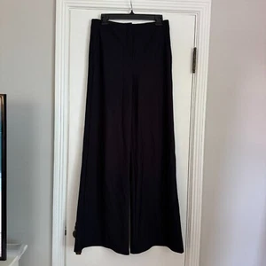 Theory Women's Black Precision Ponte Wide-Leg Pant Size 6 - Picture 1 of 7