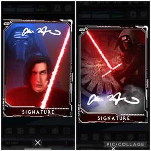 Topps Star Wars Digital Card Trader White 2 Card I?ll Show You The Dark Sig Set - Foto 1 di 1