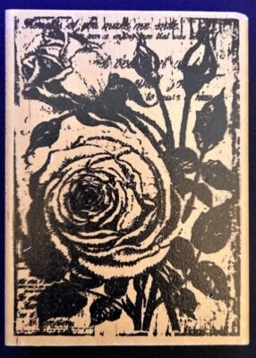 Sello de goma Club Scrap 2007 collage de fondo con marco de rosa grande Foto 1 de 2