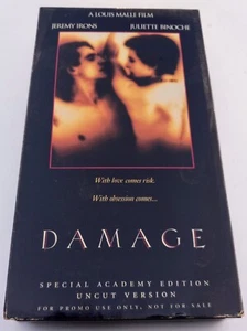 Damage (VHS, 1993, New Line) RARE UNCUT PROMO - Picture 1 of 5