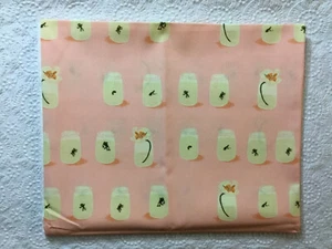 RARO FUERA DE STOCK RENACUAJOS Y FRASCOS ROSAS Heather Ross flor de cuchara exclusivo diseñador algodón - Imagen 1 de 2