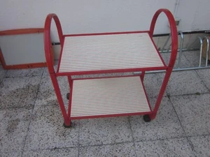 CARRELLO PORTAVIVANDE RICHIUDIBILE CON RUOTE ANNI '80 VINTAGE DESIGN - Foto 1 di 3