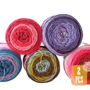 2PC 8Ply Knitting Yarn Cake JUMBO Premium Acrylic Crochet Craft 200g Super Soft - Picture 1 of 34