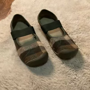 Keen Sienna Ballerinas Größe 6 grün hellbraun kariert Mary Jane Damen Slipper - Bild 1 von 9