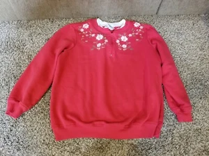 Womens Vintage Medium Ugly Tacky Christmas Sweater Red Holiday Christmas party - Picture 1 of 9