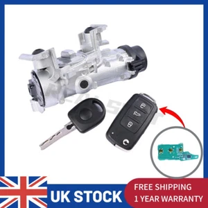 IGNITION BARREL STARTER SWITCH FOR VW TIGUAN GOLF TOURAN W/REMOTE CONTROL KEY - Picture 1 of 11