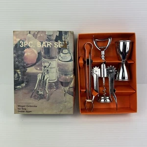 Juego de barra retro YAX sacacorchos alado hielo Tonga medida de corte doble jigger Japón - Imagen 1 de 15