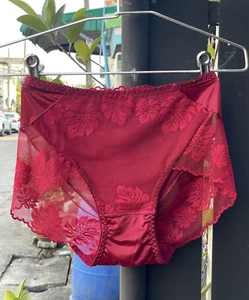 Bragas de nailon rojas brillantes resbaladizas bikini hoja transparente encaje Sissy calzoncillos cadera 40-42" - Imagen 1 de 23