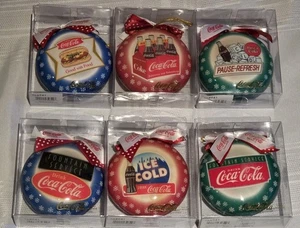 New Vintage Coca Cola Christmas Ornaments Wrapped Styrofoam Holiday 1990's (6) - Picture 1 of 13