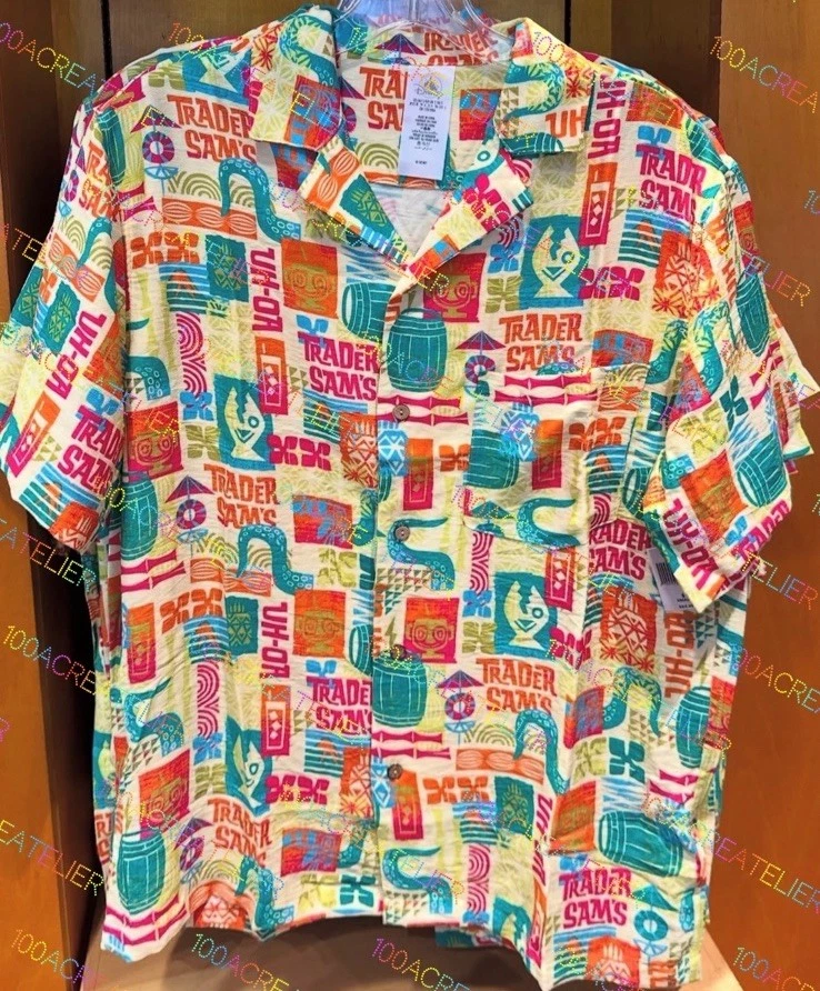 2025 Disneyland Parks Trader Sam’s Enchanted Tiki Bar Button Camp Shirt ALL SIZE - Image 1 of 1