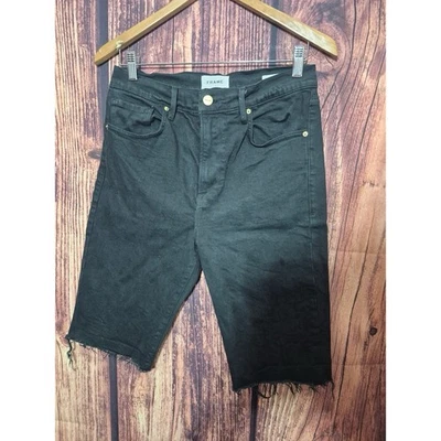 Pantalones Cortos de Denim Frame Para Mujer Negros Le Vintage Borde Crudo Talla 28 Foto 1 de 4
