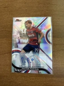 Paxton Pomykal 2022 Topps Finest MLS Soccer Refractor Autograph Auto Dallas - Bild 1 von 2