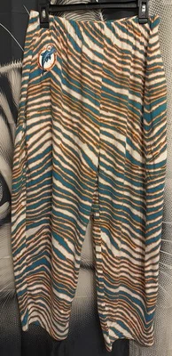 Pantalones de salón activos grandes vintage de los 90 Zubaz Pink Tag NFL Miami Dolphins para hombre Foto 1 de 4