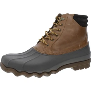 Sperry Mens Avenue Duck Brown Leather Ankle Boots Shoes 11 Medium (D) BHFO 8296 - Picture 1 of 3