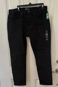 Gap Men’s Skinny Soft Wear Max Denim Jeans Black Size 36 X 30 New - Picture 1 of 10