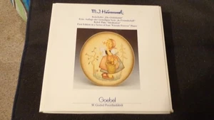 M J Hummel “Friends Forever" Collector Relief Plates 1991 "Meditation" Org. Box - Picture 1 of 5