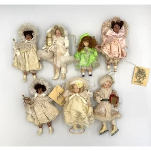 Lote Mixto de 7 Muñecas de Porcelana - Jocelyn Mostrom y Otras - Buen Estado 5-7" - Imagen 1 de 13