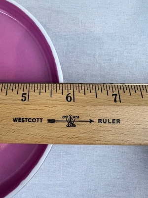 3 Block Chromatics Red Lavender Plates Ceramic Germany 5 5/8 "  VGC modernist  - Image 1 of 4