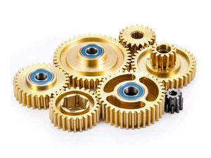 GEARBOX BRASS GEAR SET FOR 1/14 RC TAMIYA TRACTOR TRUCK SCANIA 770S R470 MAN - Picture 1 of 10