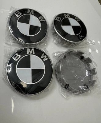 4PCS Fit For BMW 68MM Wheel Center Hub Caps Logo Badge Emblem Rim Hubcaps Emblem Foto 1 de 4