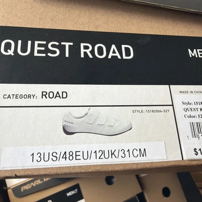 Nuevo Pearl Izumi Hombres Quest Zapato de Carretera Talla 13 EE. UU./48 UE/12 Reino Unido Zapatos de Ciclismo Foto 1 de 4