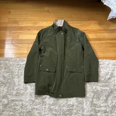 Jaqueta celeiro vintage náutica forrada de lã tamanho médio verde - Imagem 1 de 4