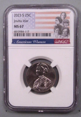 2023-s Clad Womens Quarter Jovita Idar NGC MS67#47 - Image 1 of 4