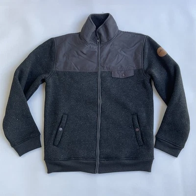 Chaqueta polar Quiksilver para hombre con cremallera completa súper cálida en negro talla M Foto 1 de 4