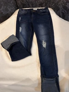Distressed Ankle Cuff Girls Hudson Jeans -Size 14 - Picture 1 of 4