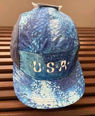 Chapéu Nike Fly 5 painéis adesivos da equipe olímpica dos EUA tamanho G/XL Dri Fit azul novo com etiquetas - Imagem 1 de 4