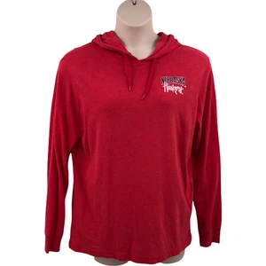 Rivalry Mens Knit Hoodie Nebraska Cornhuskers Sz Large Pullover Red Lightweight - Picture 1 of 11