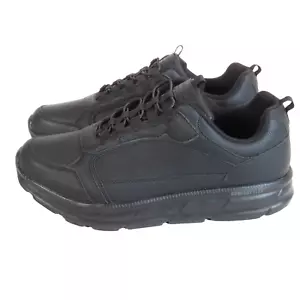 Dockers Mens 12 M Sneakers Black Faux Leather Round Toe Casual Low Top Shoes - Picture 1 of 16