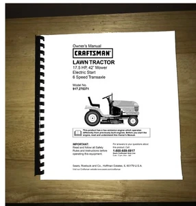 Craftsman Lawn Tractor Model No. 917.275371 Owner's Manual - Picture 1 of 1